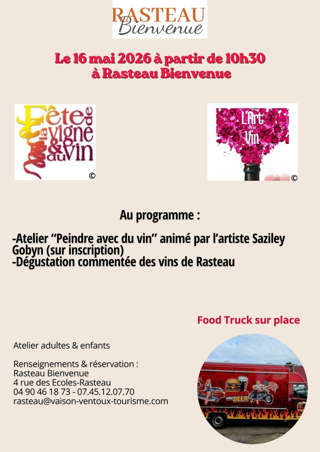 FÊTE DE LA VIGNE & DU VIN A RASTEAU BIENVENUE